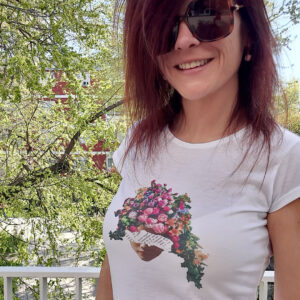 Camiseta Cabeza de flores