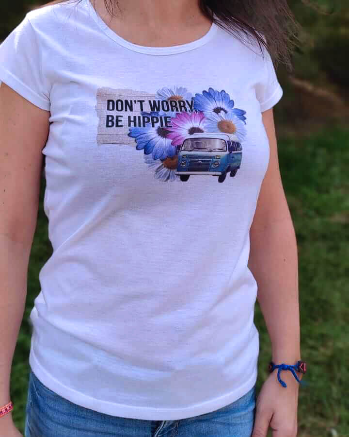 Camiseta Don't worry be hippie - Imagen 2