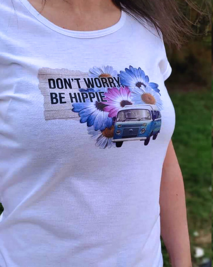 Camiseta Don't worry be hippie