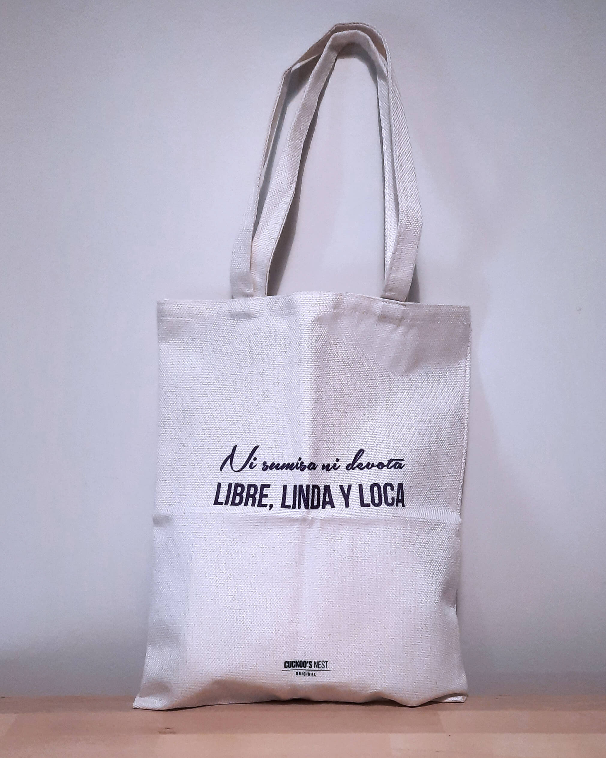 Bolsa de tela Libre, linda y loca - Imagen 2