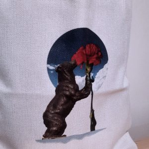 Bolsa de tela El oso y el clavel