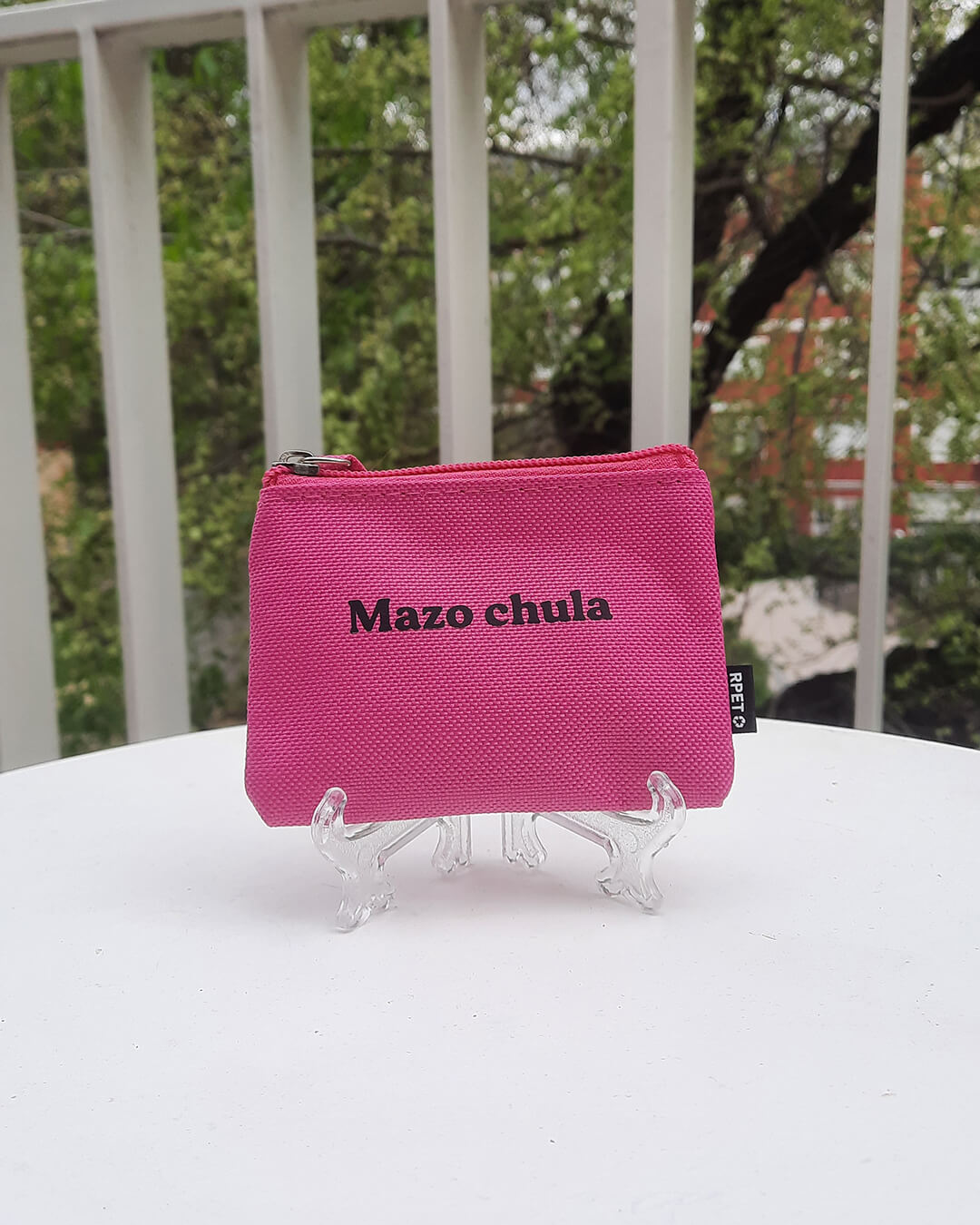 Monedero con frase mazo chula