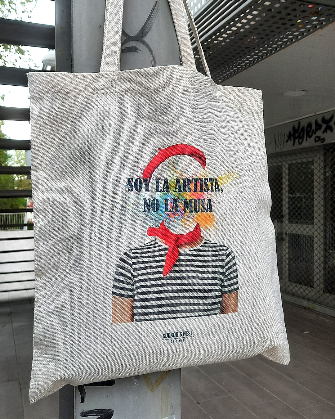 Bolsa de tela Soy la artista, no la musa