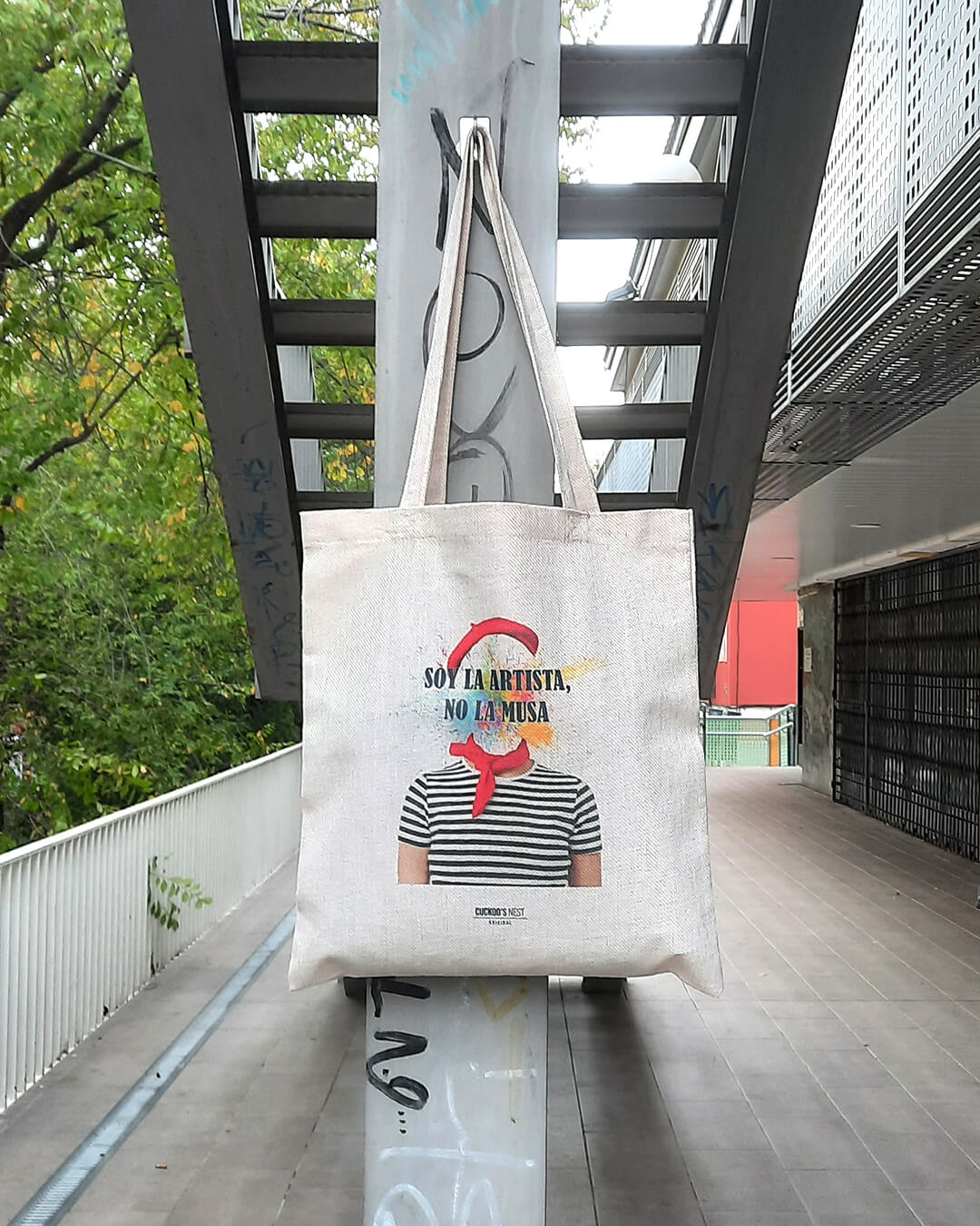 Bolsa de tela Soy la artista, no la musa - Imagen 2