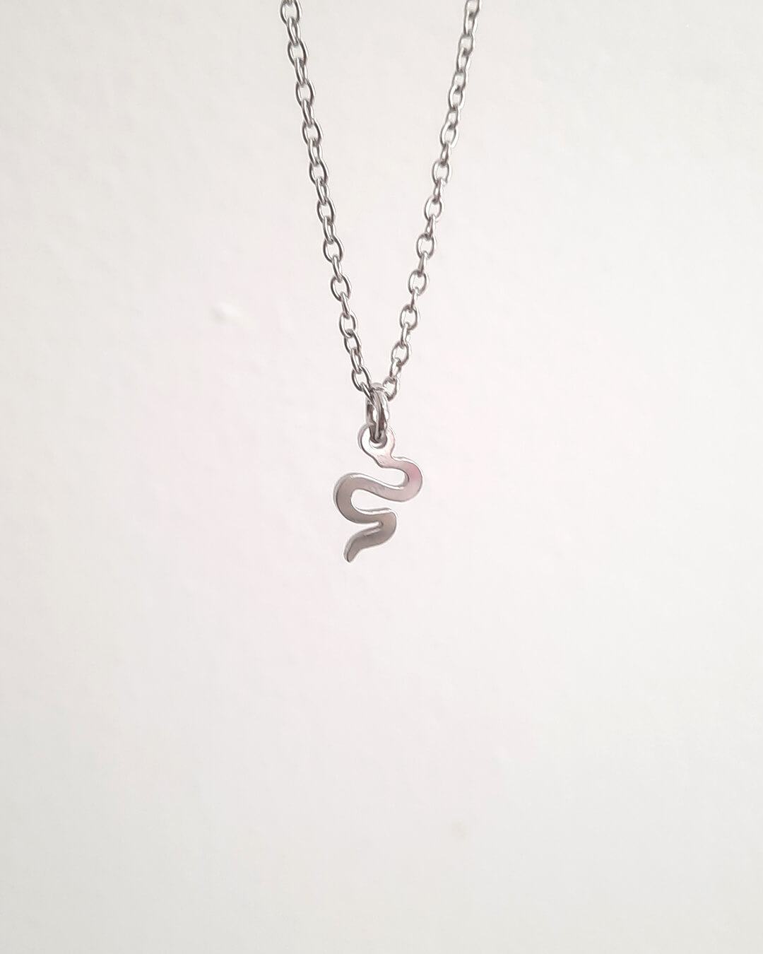Colgante con forma de serpiente de acero inoxidable