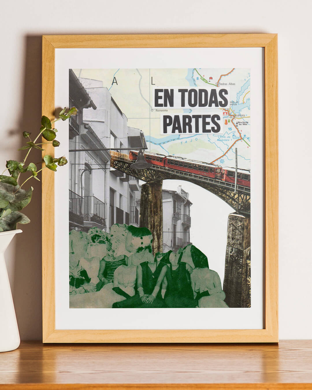 Lámina Dónde están las feministas 3, creada con la técnica del collage