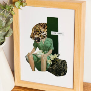 Lámina Indómita, creada con la técnica del collage