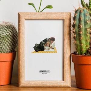 Lámina Mamá, creada con la técnica del collage. Un pequeño homenaje a la maternidad