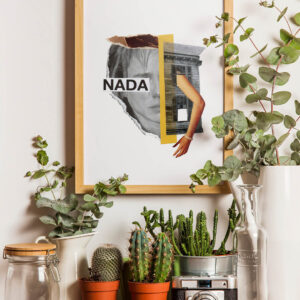 Lámina decorativa La casa creada con la técnica del collage
