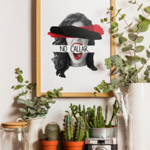 Lámina No callar creada con la técnica del collage